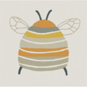 Bevallijke mid-century honingbij sticker (Voorkant)