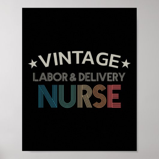 bevalling en bevalling verpleegster retro stijl v poster (Voorkant)