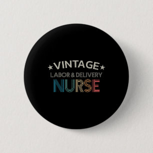 bevalling en bevalling verpleegster retro stijl v ronde button 5,7 cm