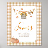 Bevalling Little Pumpkin Boho Herfst Baby Shower Poster (Voorkant)