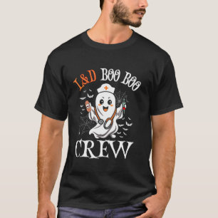 Bevalling Nurse Boo Crew Grappige Halloween Ghost T-shirt