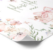 Bevalling Whimsical Fee Eerste Verjaardag Wilde Bl Poster (Hoek)