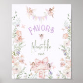 Bevalling Whimsical Fee Eerste Verjaardag Wilde Bl Poster (Voorkant)