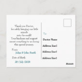Bevallingsbevestiging Bedankt Briefkaart (Achterkant)