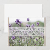 Bevallingsbevestigingskaart Feestdagenkaart (Voorkant / Achterkant)