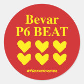 Bevar P6 BEAT Ronde Sticker (Voorkant)