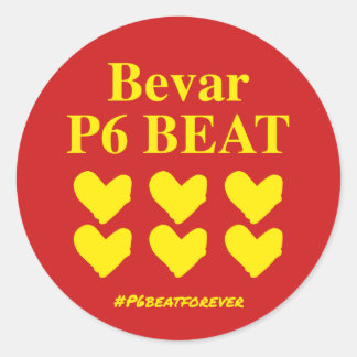 Bevar P6 BEAT Ronde Sticker