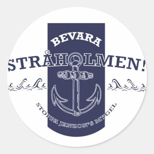 Bevara Stråholmen Ronde Sticker (Voorkant)