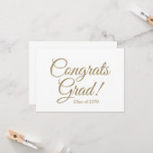 Bevat afstudeerder goud wit douanemanuscript elega kaart (Voorkant / Achterkant in situ)