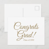 Bevat afstudeerder het witte gouden manuscript de  briefkaart (Voorkant / Achterkant)