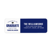 Bevat Afstudeerder Pet Klasse 20XX Modern Afstudee Etiket (Voorkant)