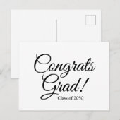 Bevat afstudeerder zwart wit de klassenjaar van he briefkaart (Voorkant / Achterkant)