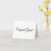 Bevat afstudeerder zwarte scriptkalligrafie elegan kaart (Gele Bloem)