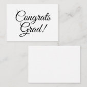 Bevat afstudeerder zwarte witte tekst van het doua notitiekaartje (Voorkant / Achterkant)