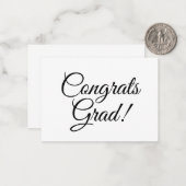 Bevat afstudeerder zwarte witte tekst van het doua notitiekaartje (Voorkant / Achterkant in situ)