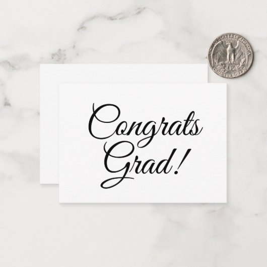 Bevat afstudeerder zwarte witte tekst van het doua notitiekaartje (Voorkant / Achterkant in situ)