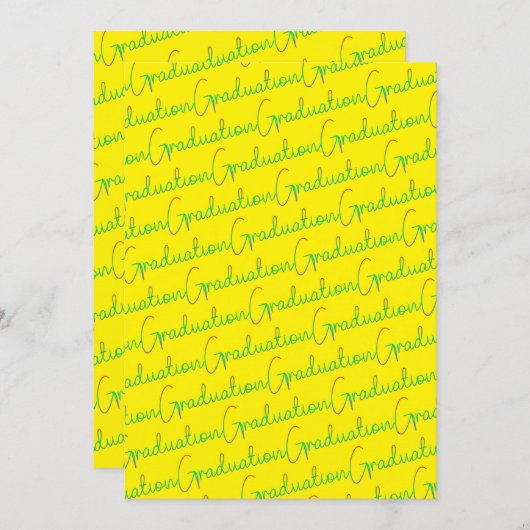 Bevat Afstuderen pakpapier Bedankkaart (Voorkant / Achterkant)