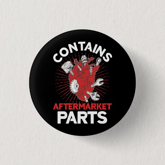 Bevat Aftermarket Parts Open Heart Surgery Surv Ronde Button 3,2 Cm (Voorkant)