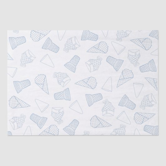 Bevat alleen blauw weefselpapier tissuepapier (Voorkant)