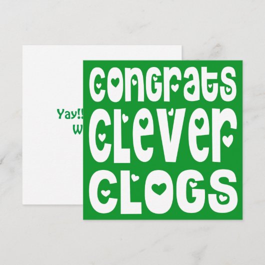 Bevat de Slimme Tekst van Clogs van Clogs het Groe (Voorkant / Achterkant)