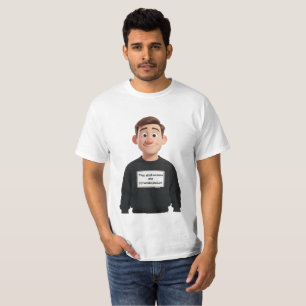 Bevat Eén Menselijk Persoon Existentiële Meme T-sh T-shirt