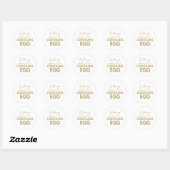 Bevat Eierallergie Waarschuwing Minimalistische Ba Ronde Sticker (Vel)