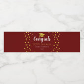 Bevat Elegant Gold Confetti Water Fles Label Waterfles Etiket (Enkel label)