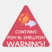 Bevat Fish Shellfish Allergy Alert Stickers (Voorkant)