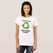 Bevat gerecycleerde onderdelen t-shirt (Voorkant volledig)