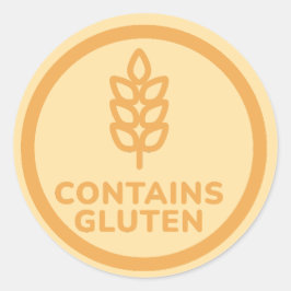 Bevat glutenallergie waarschuwing coeliakie ronde sticker