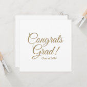 Bevat het afstudeerder gouden witte afstuderen van kaart (Voorkant / Achterkant in situ)