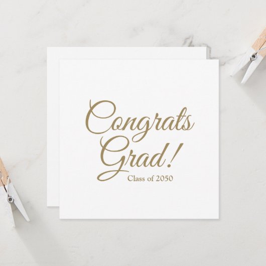 Bevat het afstudeerder gouden witte afstuderen van kaart (Voorkant / Achterkant in situ)