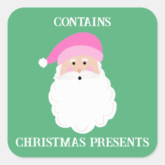 Bevat kerstcadeaus Sticker (Voorkant)