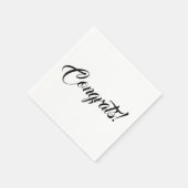 Bevat minimaal zwart wit aangepast script servet (Hoek)