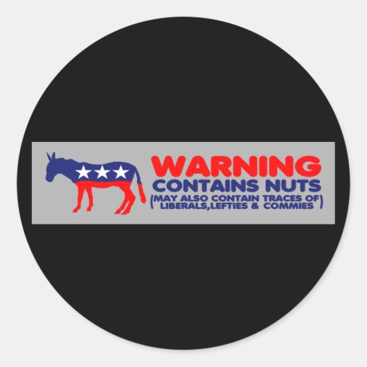 Bevat noten anti liberale bumper sticker (Voorkant)