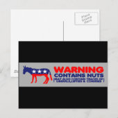 Bevat noten anti liberale bumper sticker briefkaart (Voorkant / Achterkant)