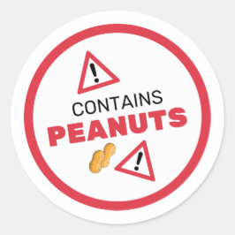 Bevat pinda's allergeen label