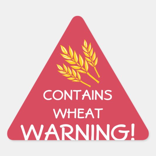 Bevat tarwe gluten voedsel allergie alert Stickers (Voorkant)