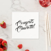 Bevat zwarte & witte naam van het douanemanuscript servet (Insitu)