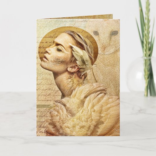 bevederd vriendenwenskaart kaart (Voorkant)