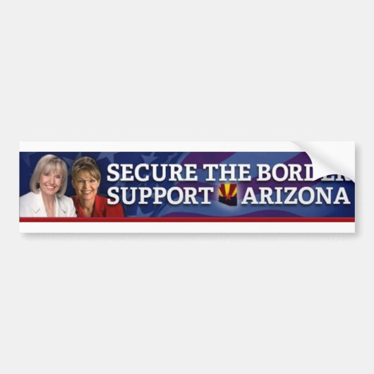 Beveilig de grensSteun Arizona Bumpersticker (Voorkant)