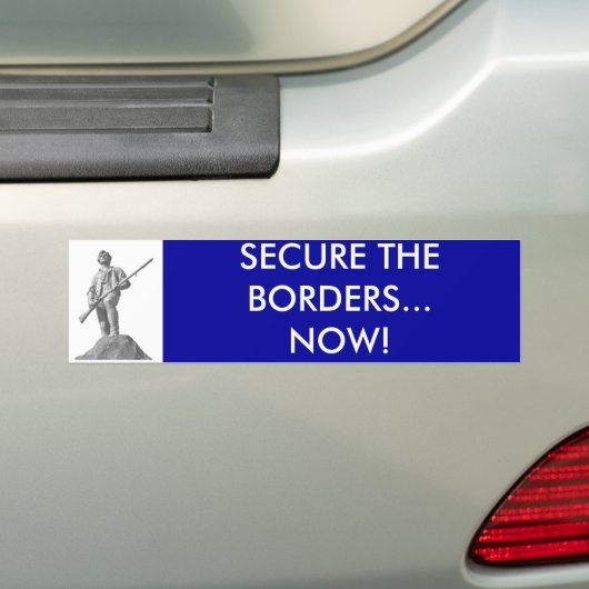 BEVEILIG DE GRENZEN... NU! BUMPERSTICKER (Op auto)