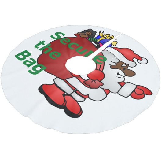 Beveilig de tas zwarte Santa Tree rok Kerstboom Rok (Gekanteld)