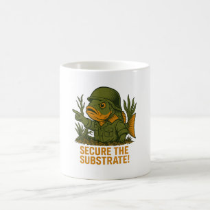 Beveilig het substraat - Grappige Cichlid militair Koffiemok