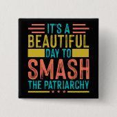 Beveilig rij V-golf, protest Vierkante Button 5,1 Cm (Voorkant)