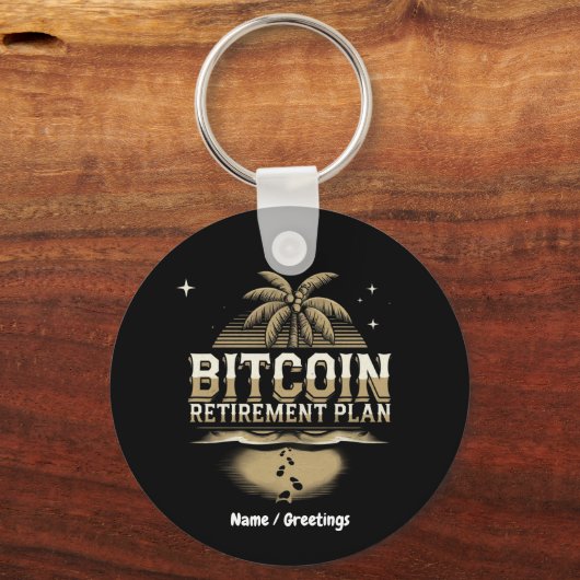Beveilig uw toekomst met een Bitcoin pensioenplan Sleutelhanger (Voorkant)