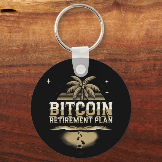 Beveilig uw toekomst met een Bitcoin-pensioenplan Sleutelhanger (Voorkant)