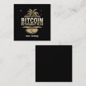 Beveilig uw toekomst met een Bitcoin-pensioenplan Vierkante Visitekaartje (Voorkant / Achterkant)