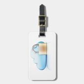 Beveiligd Cloud Opslag Icoon met Hangslot Bagagelabel (Voorkant verticaal)