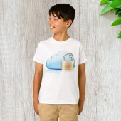 Beveiligd Cloud Opslagpictogram met Hangslot T-shirt